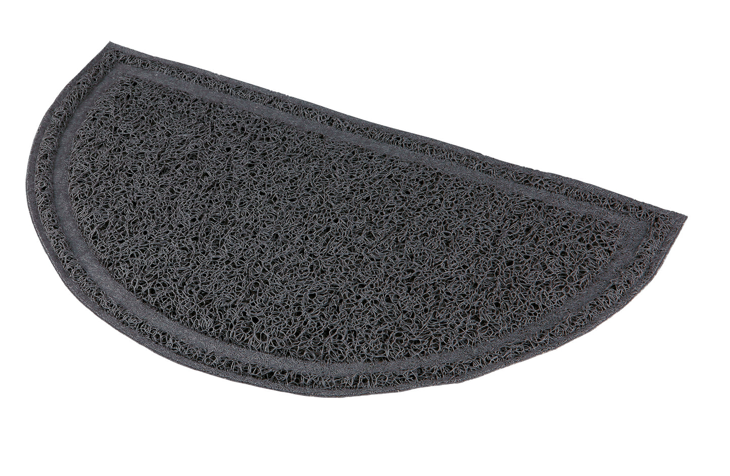 Vorleger für Katzentoiletten, halbrund, PVC, 41 × 25 cm, anthrazit