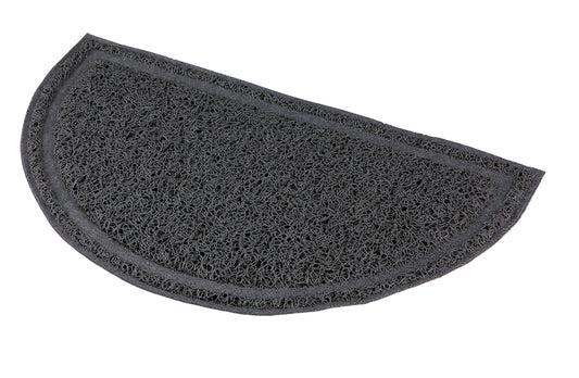 Vorleger für Katzentoiletten, halbrund, PVC, 41 × 25 cm, anthrazit