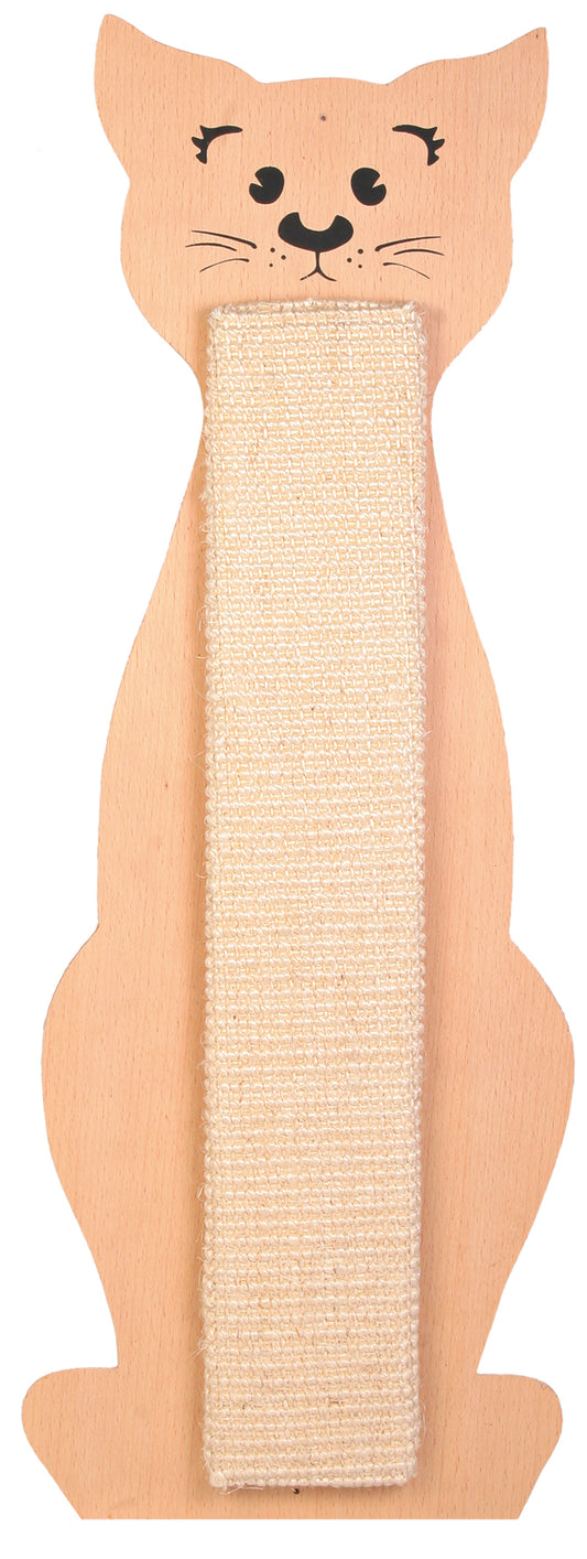 Kratzbrett Katze, Sisalteppich, Katzenminze, 21 × 58 cm, natur/beige
