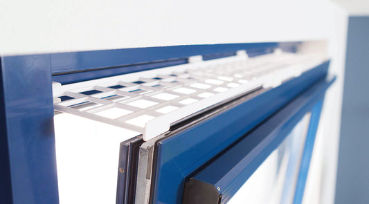 Schutzgitter für Fenster, oben/unten, ausziehbar, 75125 × 16 cm, weiß