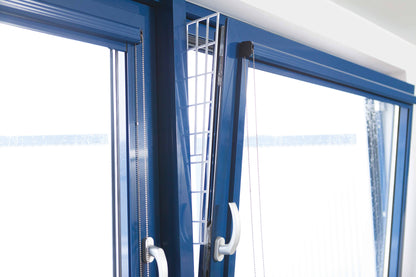 Schutzgitter für Fenster, Seitenteil, 62 × 16/7 cm, weiß