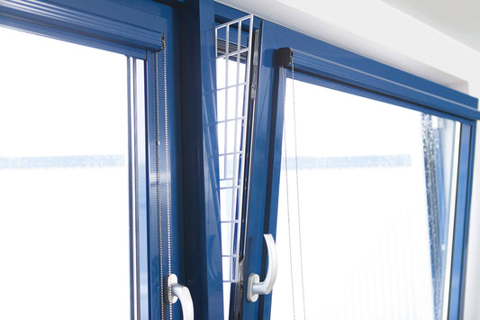 Schutzgitter für Fenster, Seitenteil, 62 × 16/7 cm, weiß