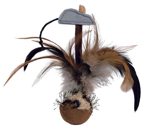 Steh-auf-Federball mit Maus/Microchip, Plüsch, 15 cm
