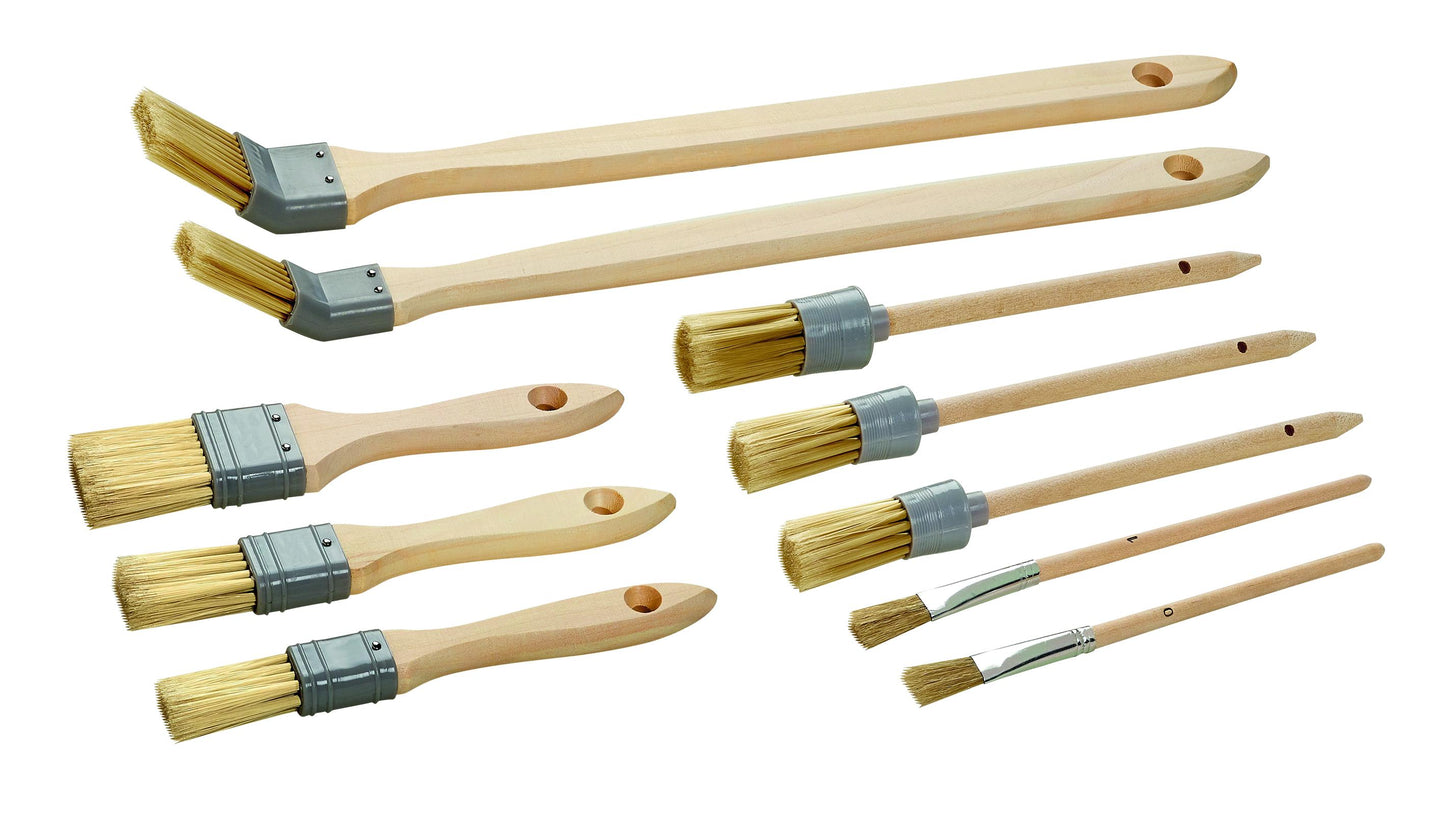 Pinsel Set 10 teilig, Flachpinsel, Malerpinsel für z. B. Heizkörper