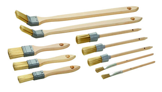 Pinsel Set 10 teilig, Flachpinsel, Malerpinsel für z. B. Heizkörper