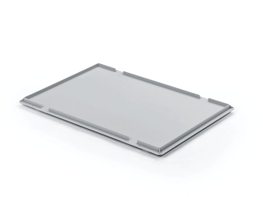 Deckel für Kunststoffbehälter silbergrau,600x400 mm