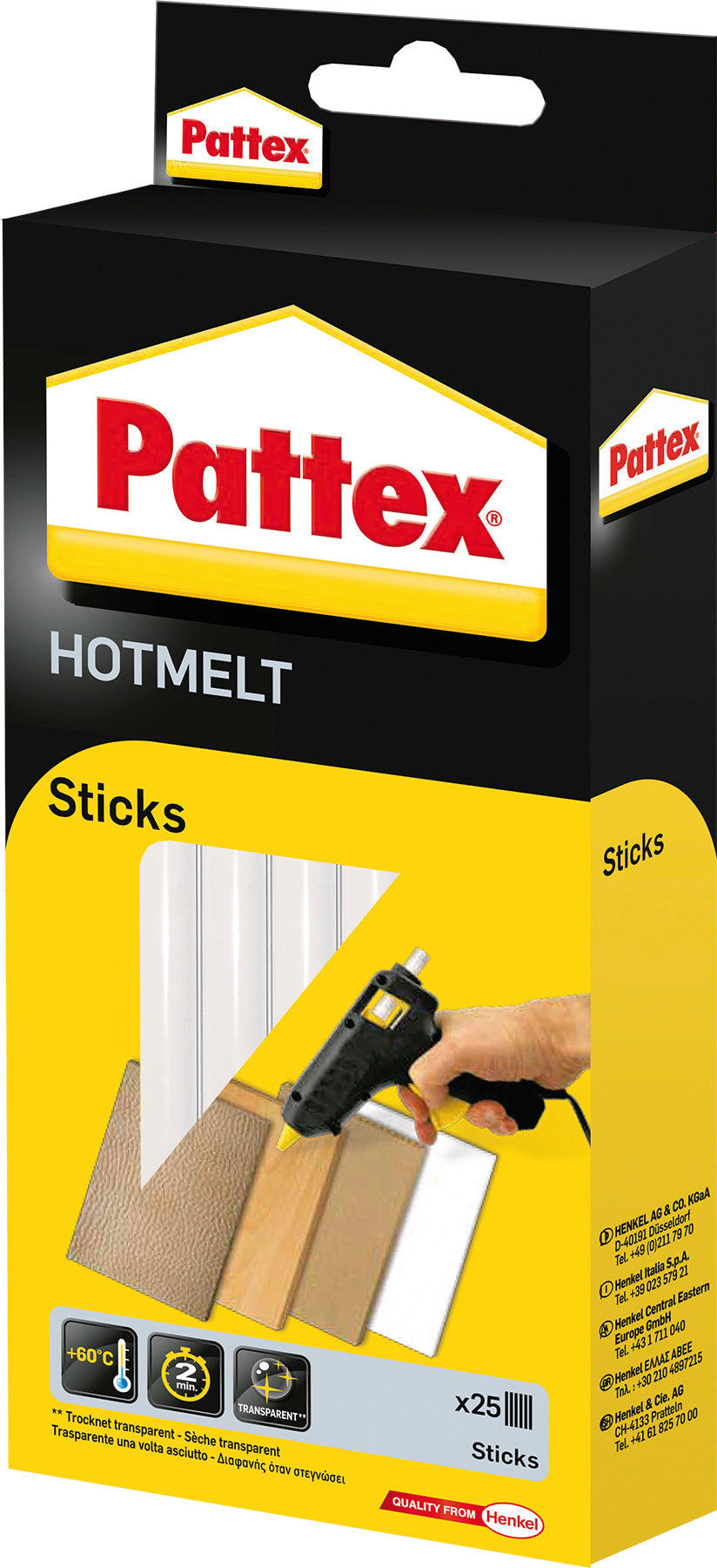 Pattex Heißklebesticks transparent-hochfest 500g