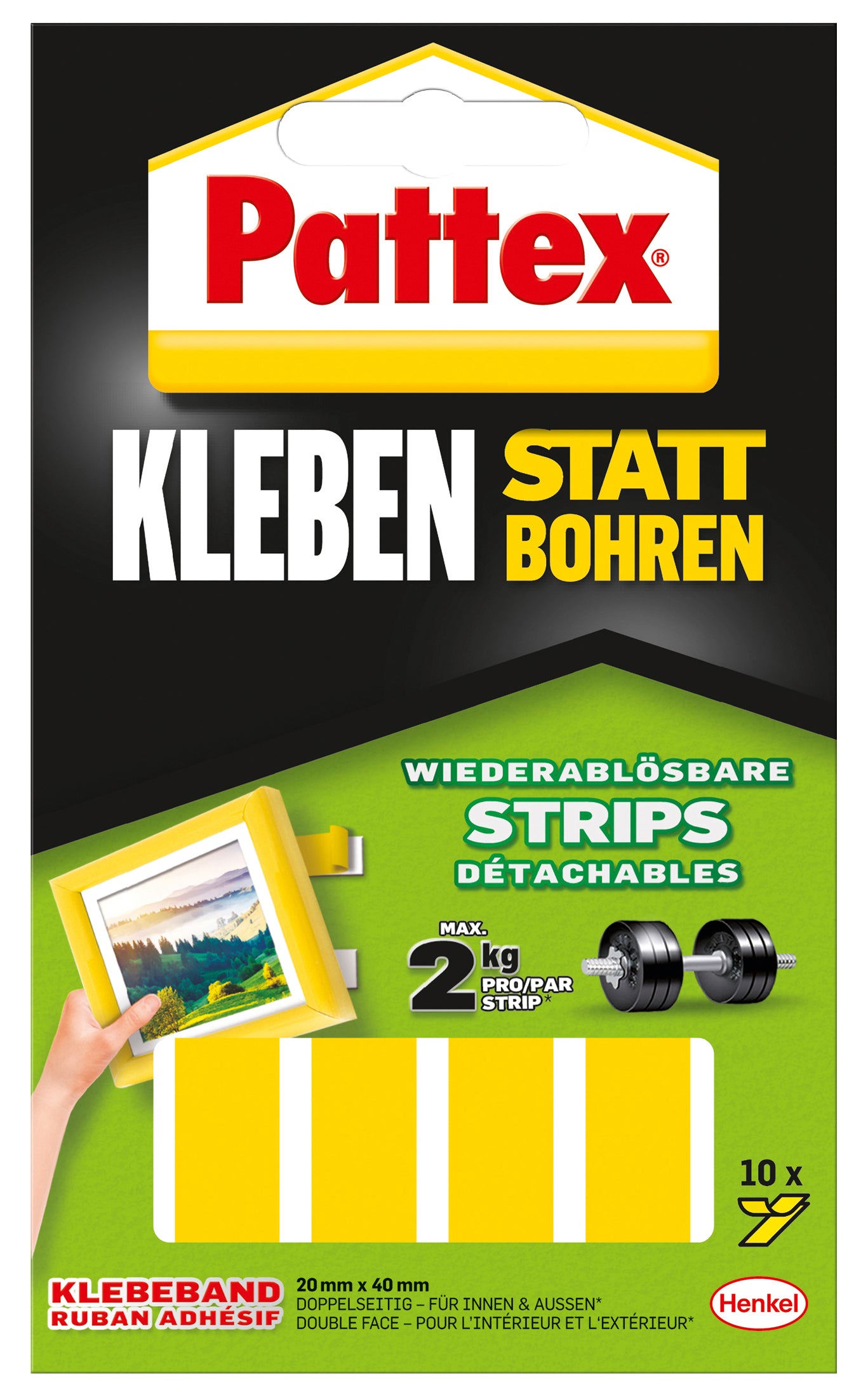 Pattex Klebe-Strips | 10 Stück