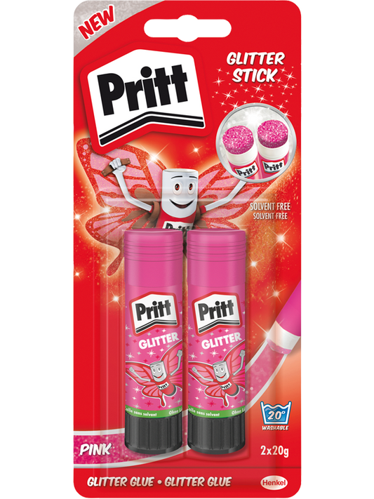 Pritt pinker Stift Mr. Pritt Blisterkarte, 2x20g