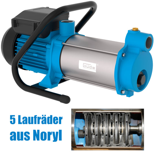 Güde Gartenpumpe MP 120/5A/GJ | 5400 l/h Fördervolumen