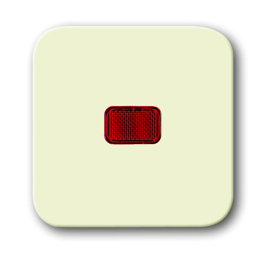 Busch-Jaeger Duro 2000 Wippe mit roter Kalotte Weiß, 2509-212