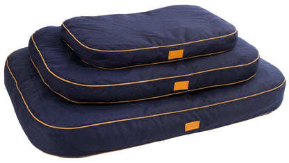 Liegekissen Jerome, navy-cognac, 100x70x11cm