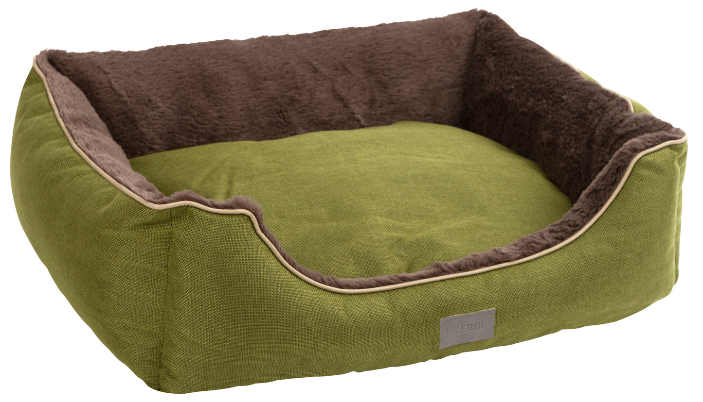 Kuschelbett Samuel, grün/grau, 60x50x17cm