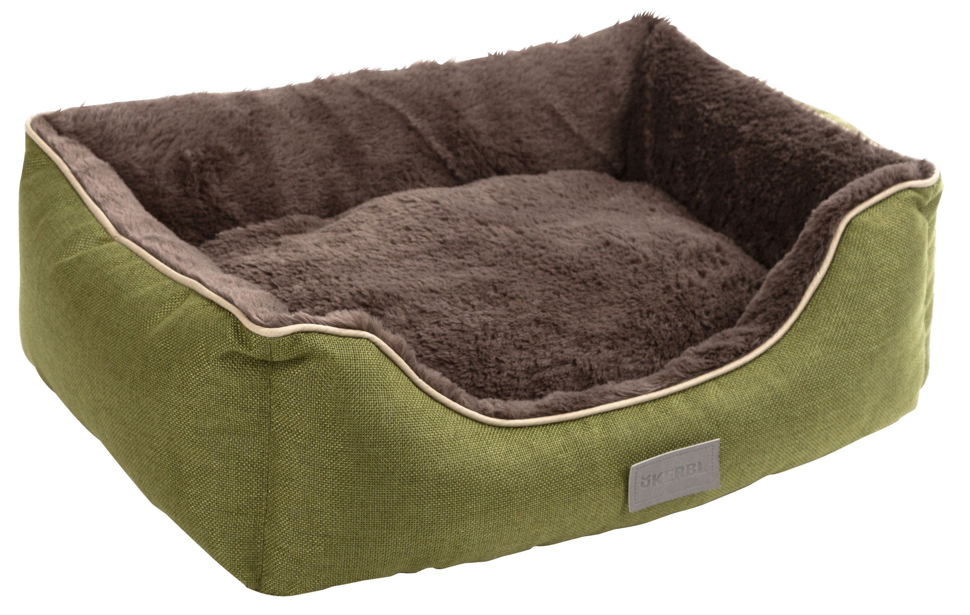 Kuschelbett Samuel, grün/grau, 60x50x17cm