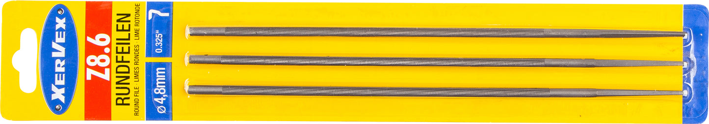 Z8.6 Rundfeilen 3 Stück 4,8 mm