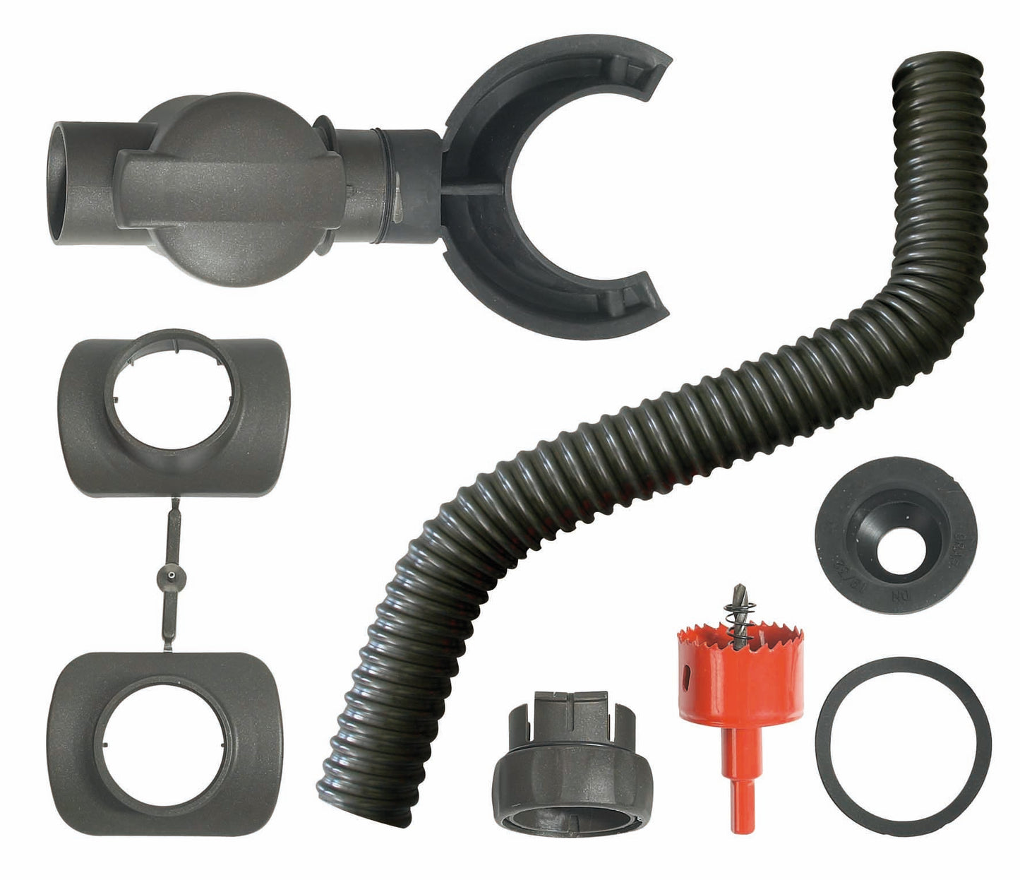 Speedy Regensammler DN 70-100, grau, m. Komfort Anschluss-Set DN 70-100