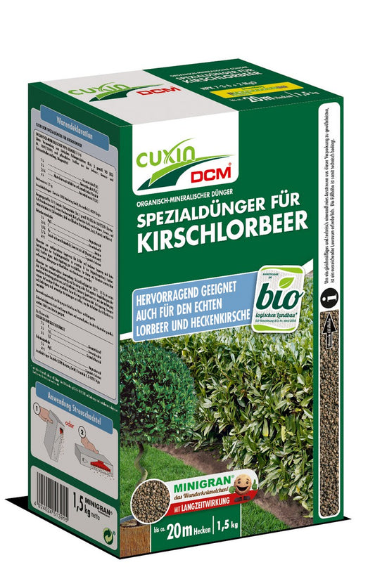 CUXIN DCM Kirschlorbeerdünger Kirschlorbeer, Minigr., 1,5 kg