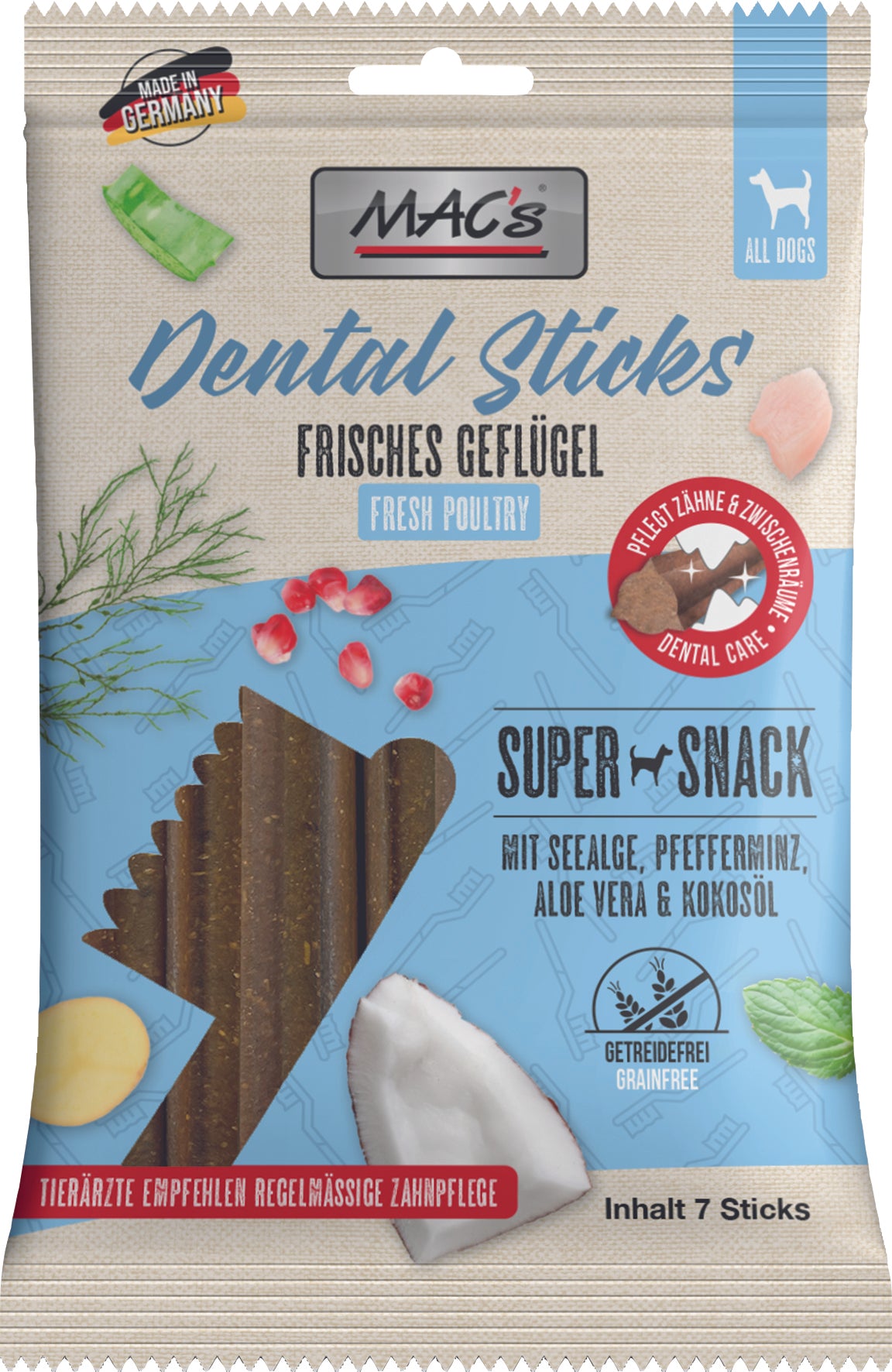 Mac´s Dog Dental Sticks Geflügel 180g