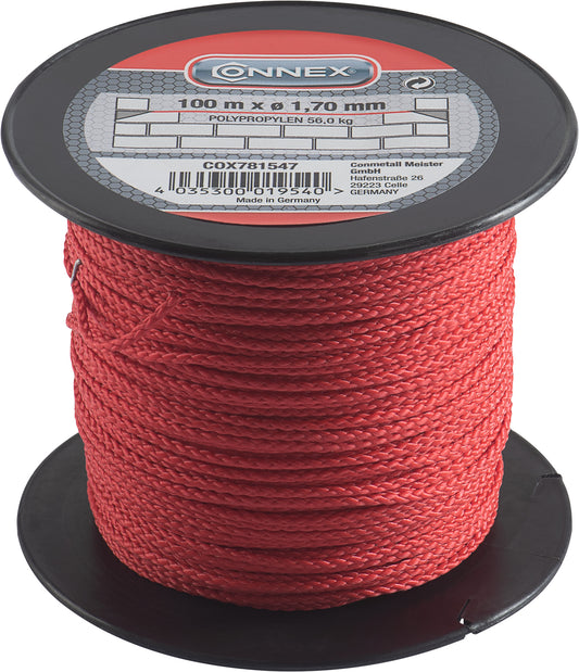 Maurerschnur 1,7mm rot 100m