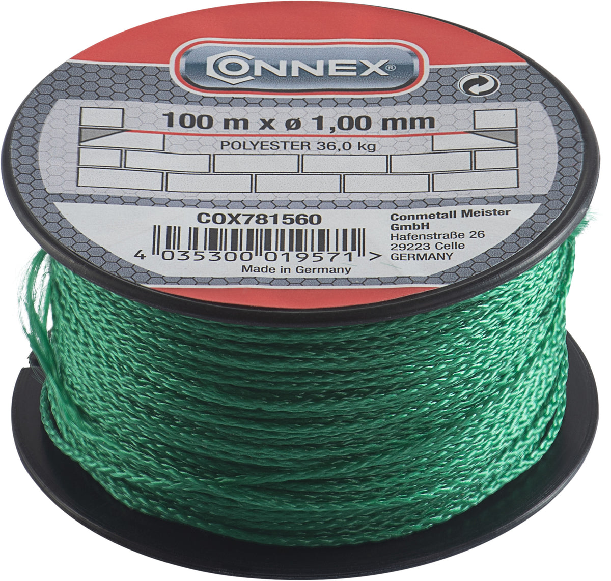 Maurerschnur 1mm grün 100m 