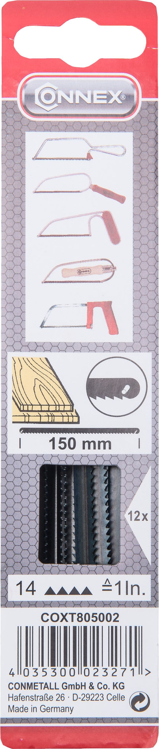 Ersatzsägeblatt für Holz 150mm 12 Stück