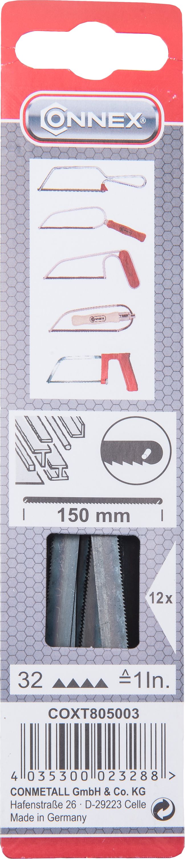 Ersatzsägeblatt für Metall 150mm 12 Stück