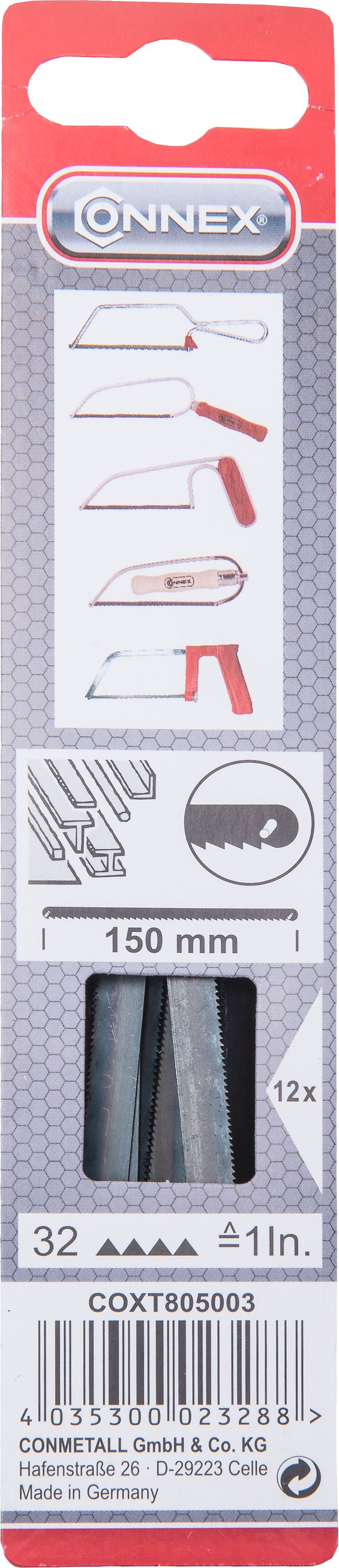 Ersatzsägeblatt für Metall 150mm 12 Stück