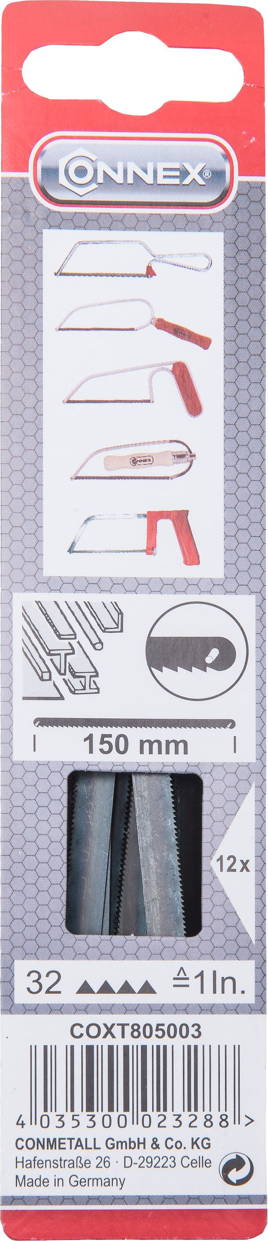 Ersatzsägeblatt für Metall 150mm 12 Stück