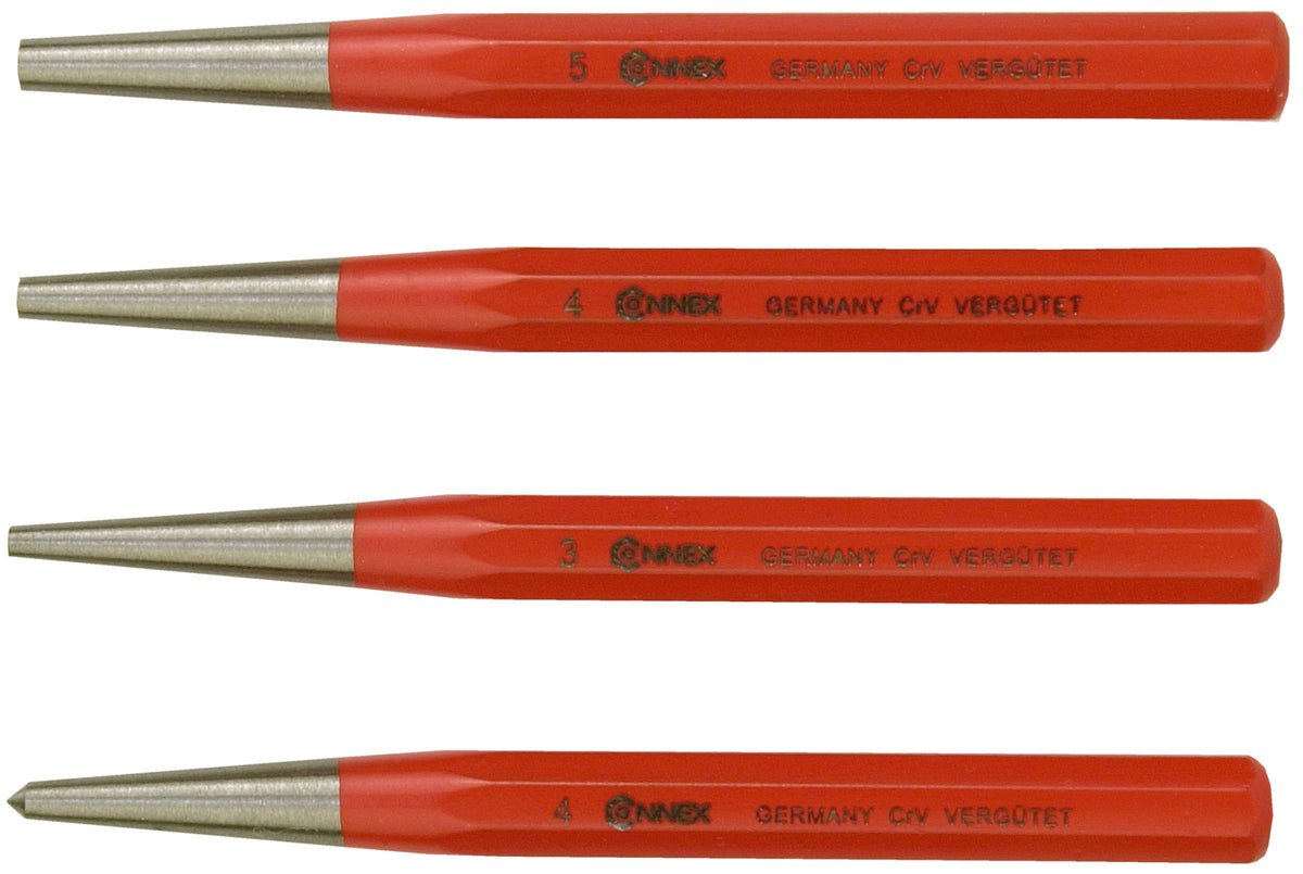 Körner- u.Durchschlägersatz CV 4tlg., 3, 4, 5, und 6 mm