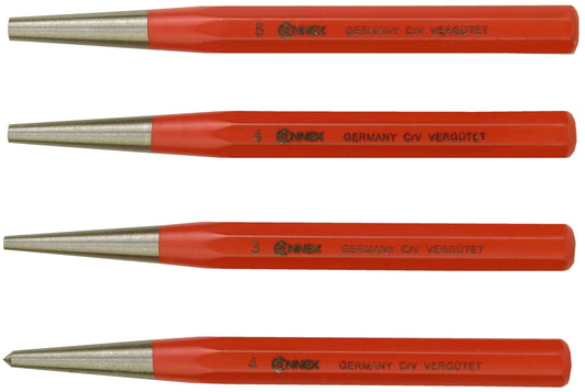 Körner- u.Durchschlägersatz CV 4tlg., 3, 4, 5, und 6 mm