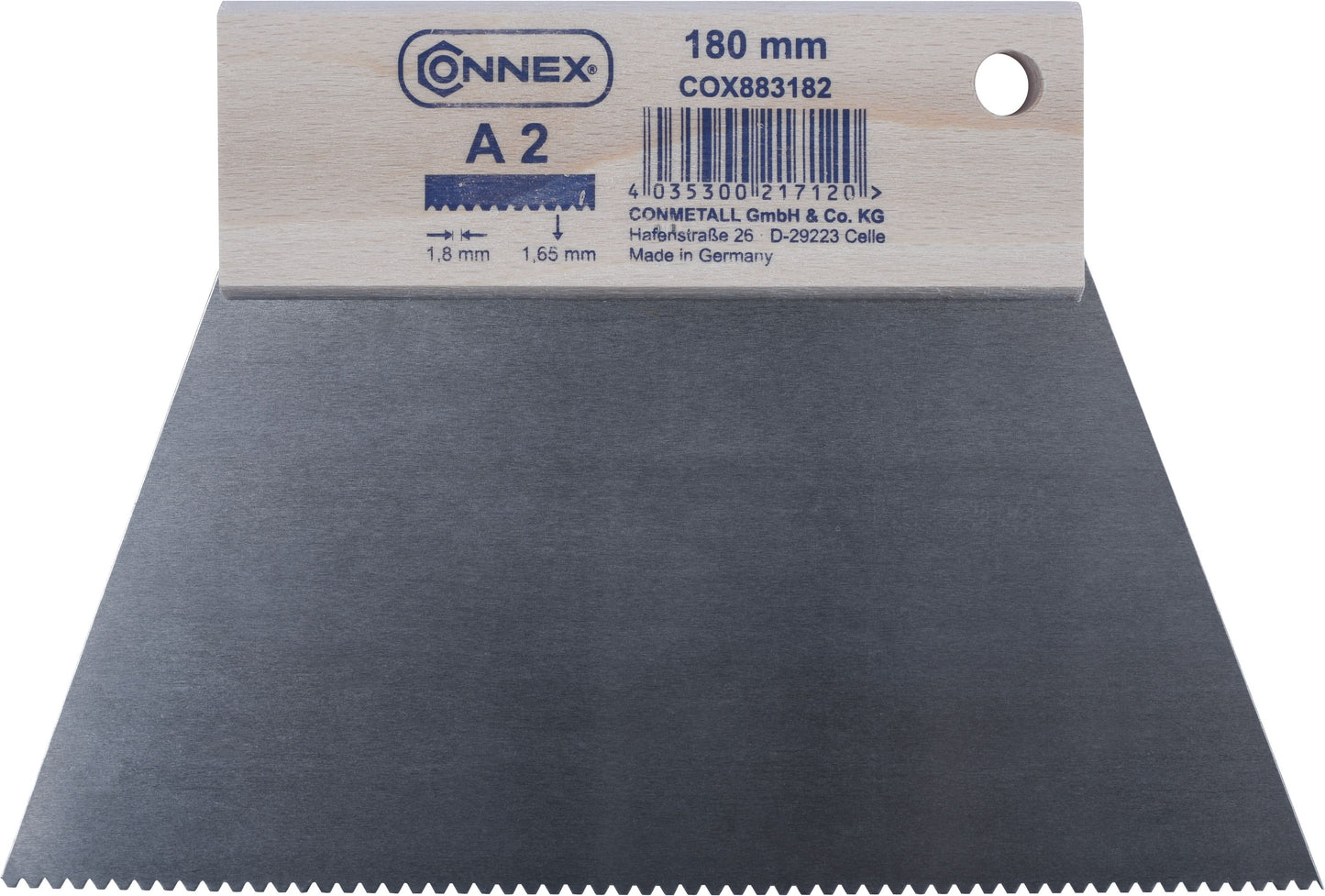 Zahnspachtel 180mm Zahnung A2 