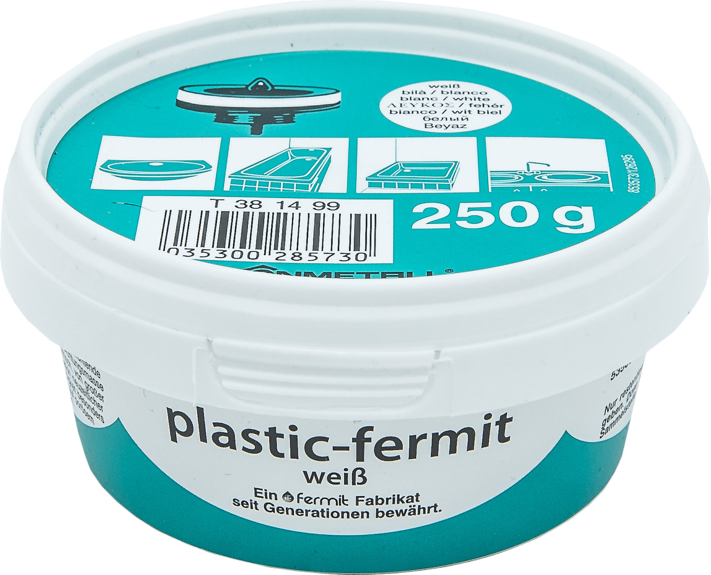 Plastik-Fermit weiß 250g