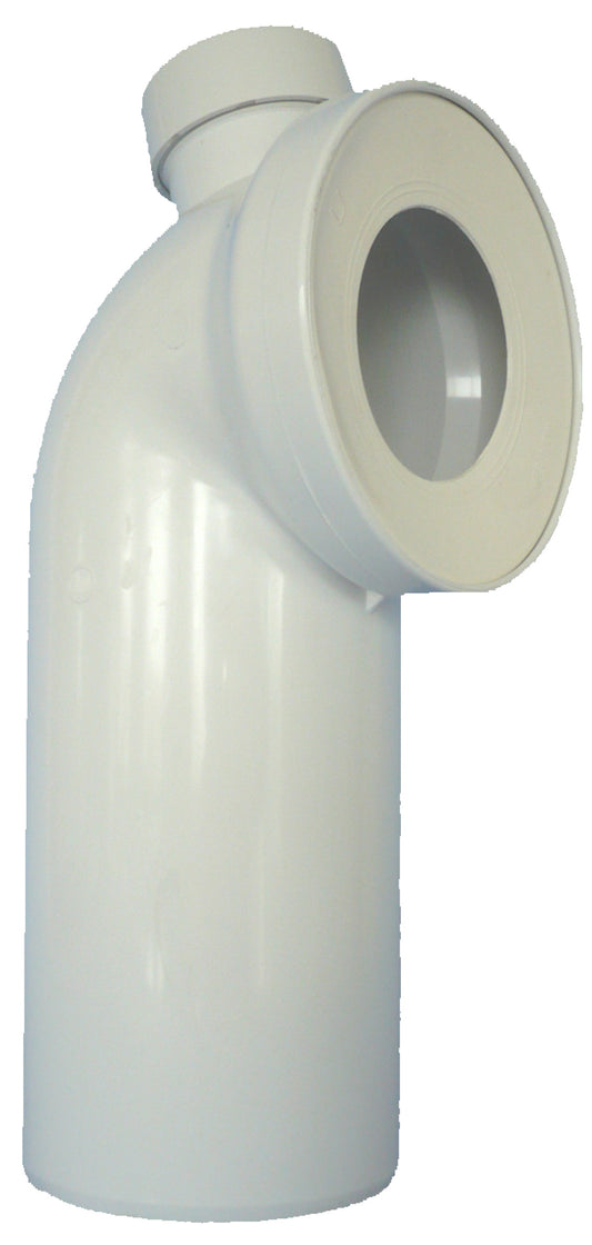 WC-Ablaufbogen 90Grad ø100mm mit Stutzen 40/50mm