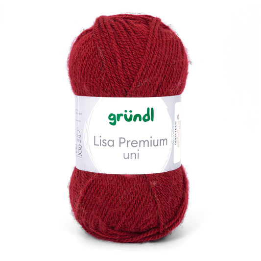 Lisa Premium uni bordeaux 50 g