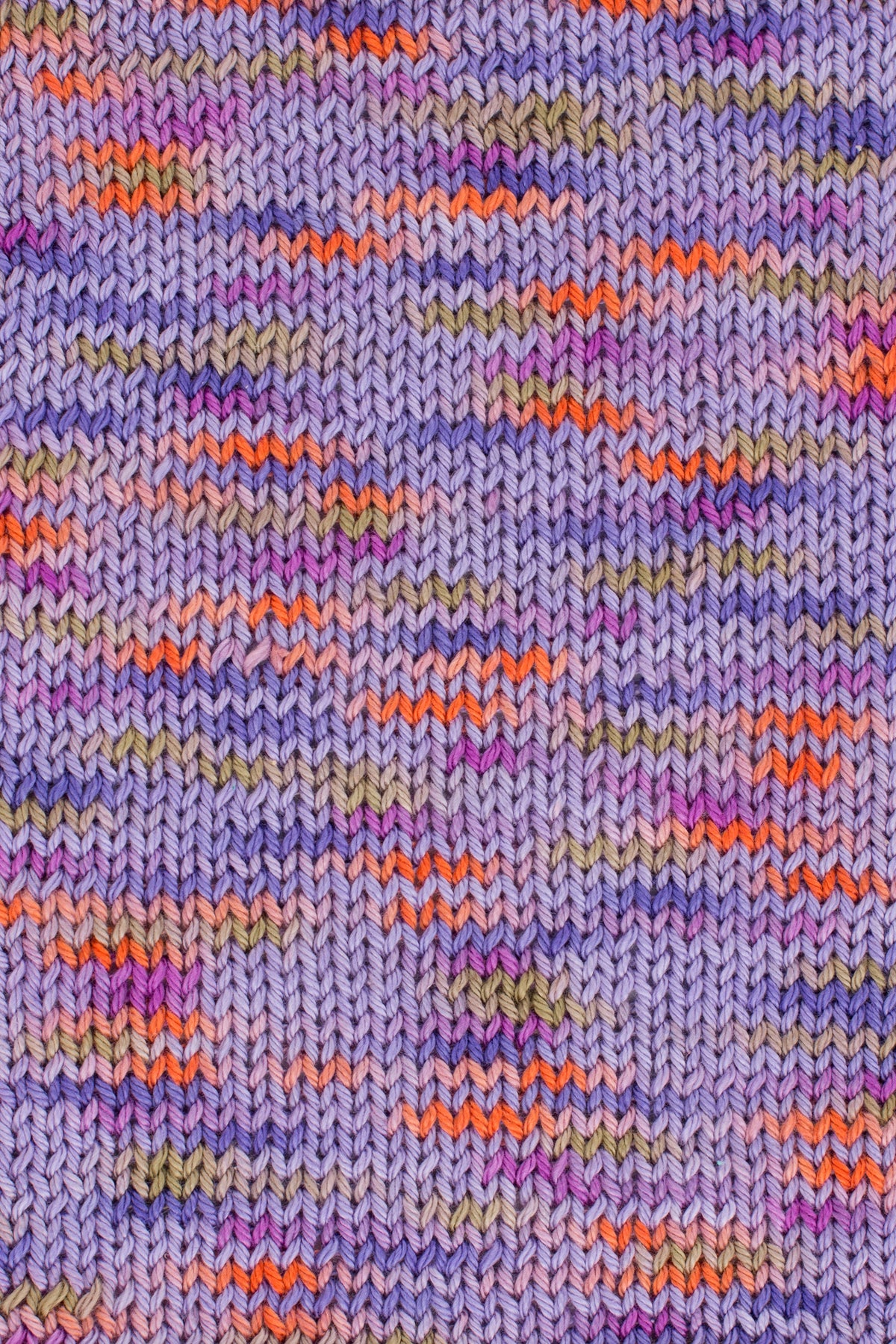 Cotton Quick print lila- grün-orange multicolor 50 g