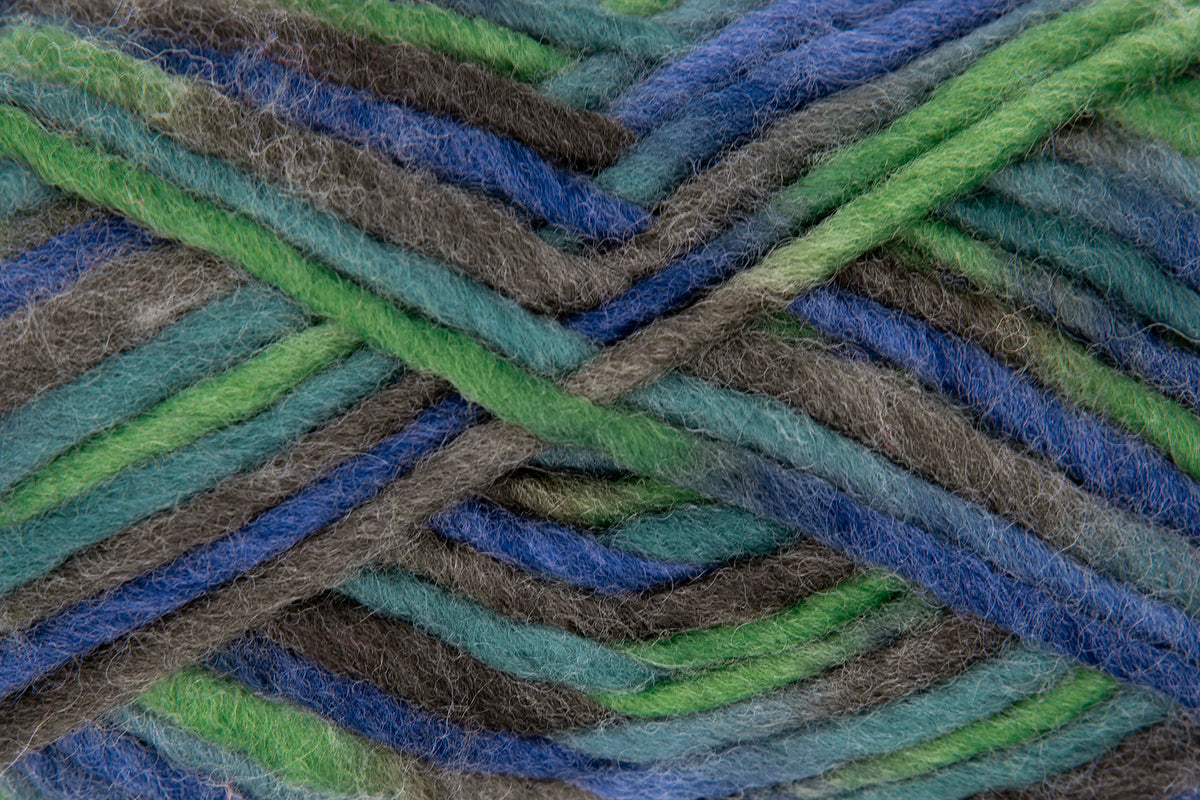 Filzwolle color grün-marine multicolor 50 g