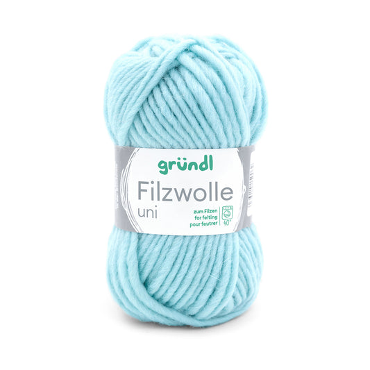 Filzwolle uni mint 50 g