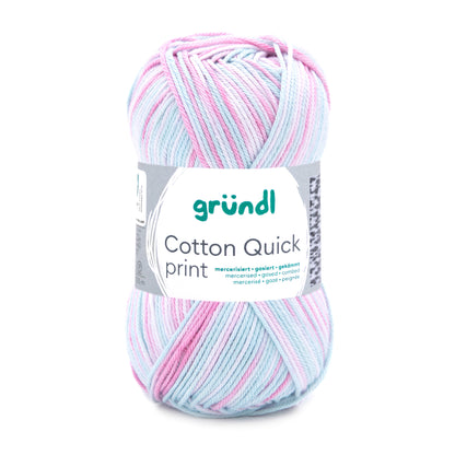 Cotton Quick print rose-mint-weiß-mix color 50 g