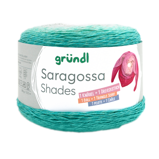 Saragossa Shades 250g türkis-hellgrau-ombr 
