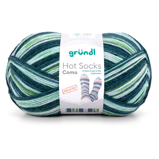 Hot Socks Como 6-fach blautanne-mit-lindgrün-weiß