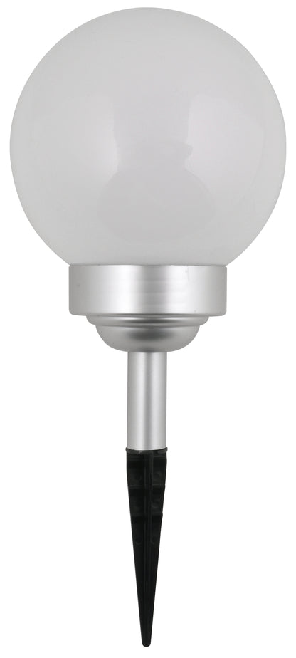Solar Leuchtkugel LED Ø20cm mit Erdspieß, Kunststoff weiß
