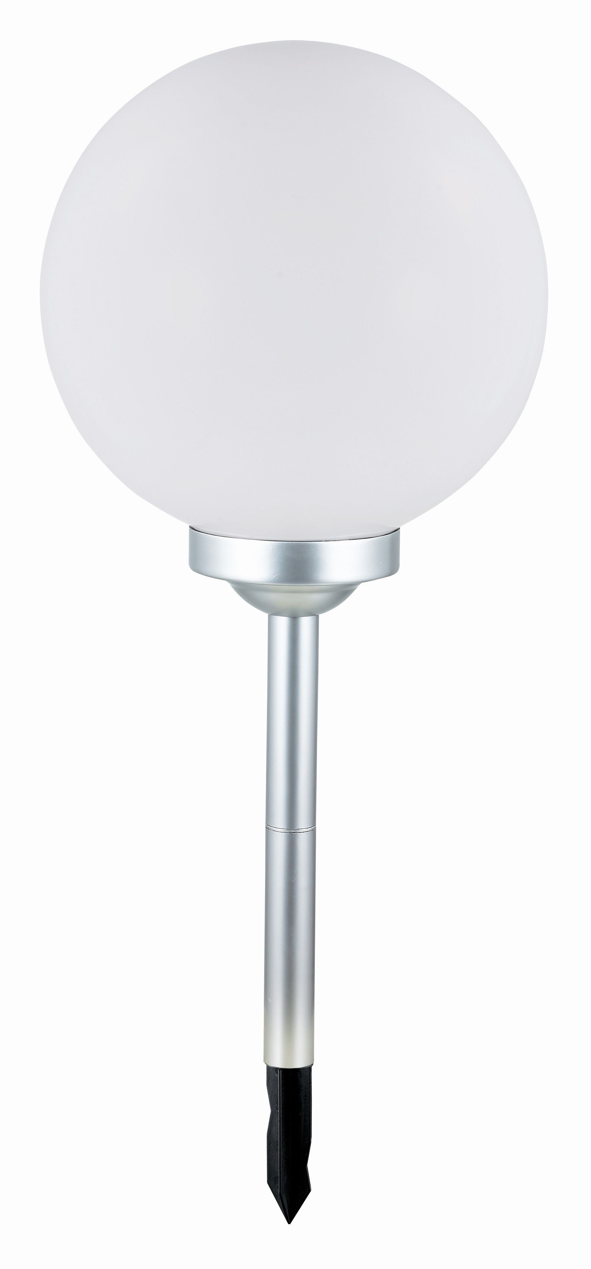 Solar Leuchtkugel LED Ø30cm mit Erdspieß, Kunststoff weiß