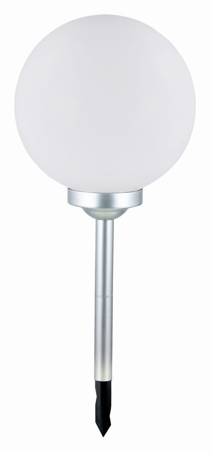 Solar Leuchtkugel LED Ø30cm mit Erdspieß, Kunststoff weiß