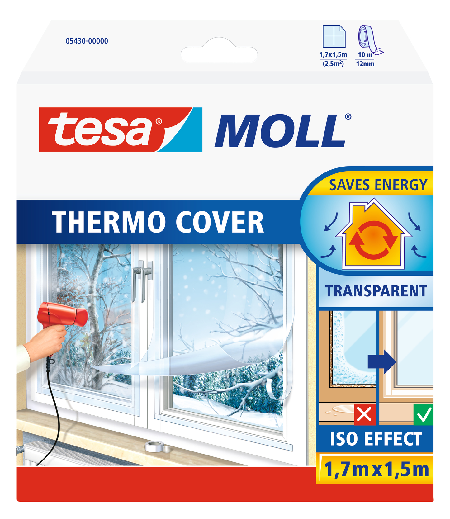 tesamoll® Thermo Cover Fensterisolierfolie 1,7m | 1,5m