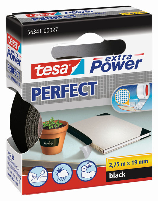 tesa® Gewebeband schwarz | 19mm x 2,75m