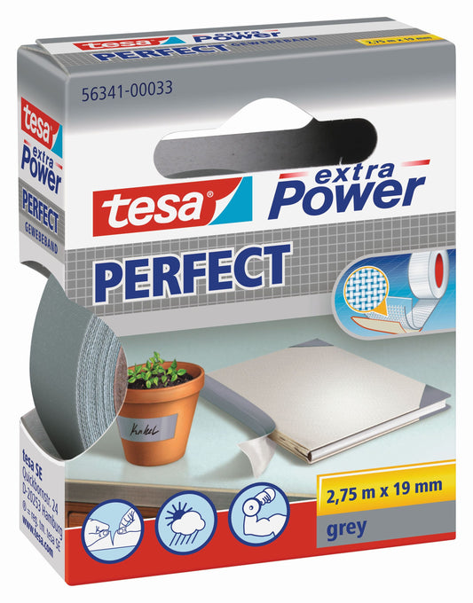 tesa® Gewebeband grau 19mm | 2,75m