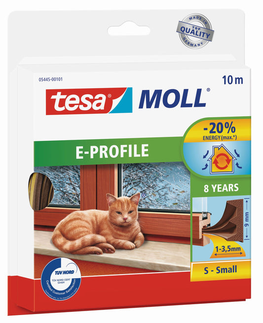 tesamoll® E-Profil braun | Spalten 1-3,5mm | 10m