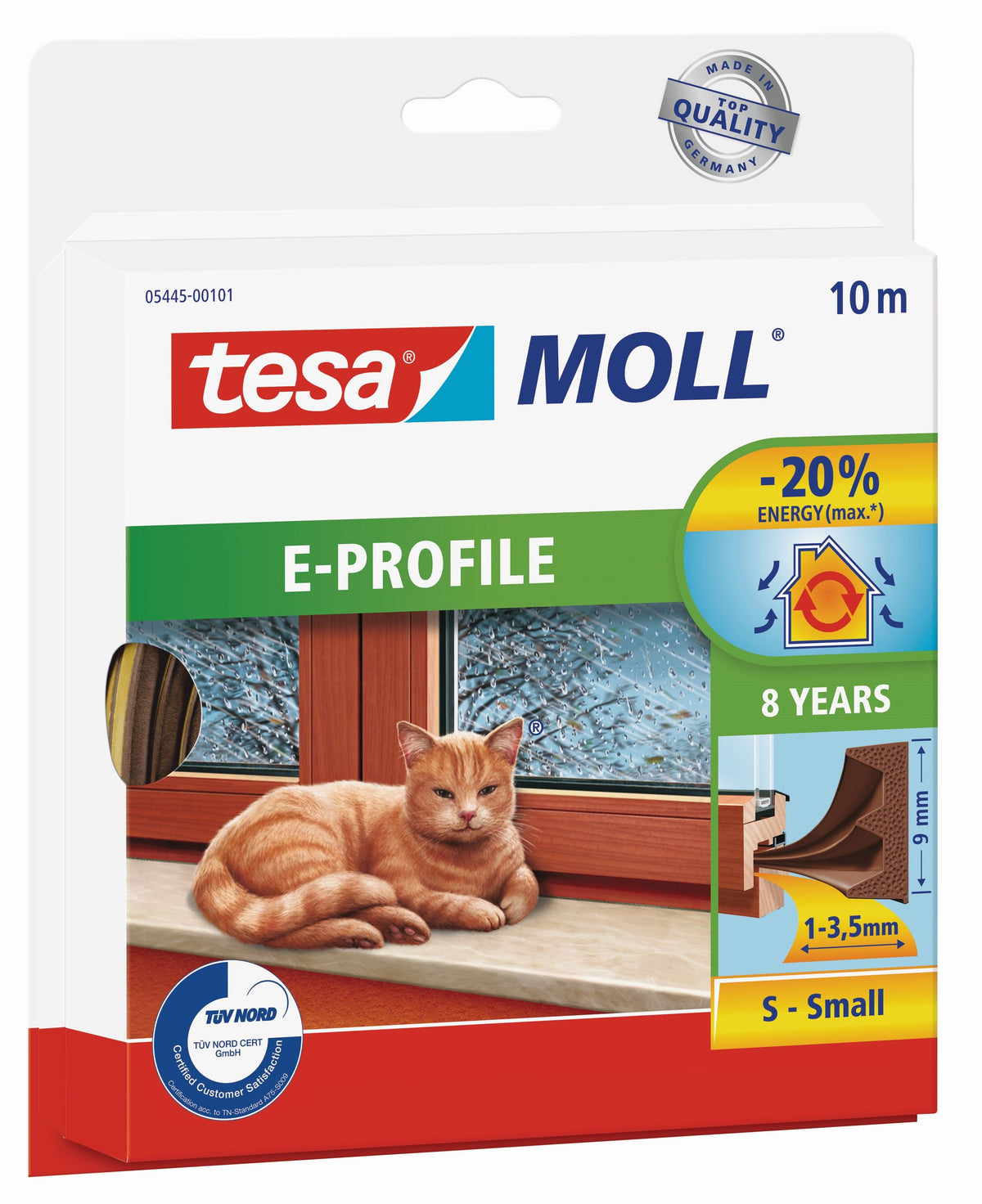 tesamoll® E-Profil braun | Spalten 1-3,5mm | 10m