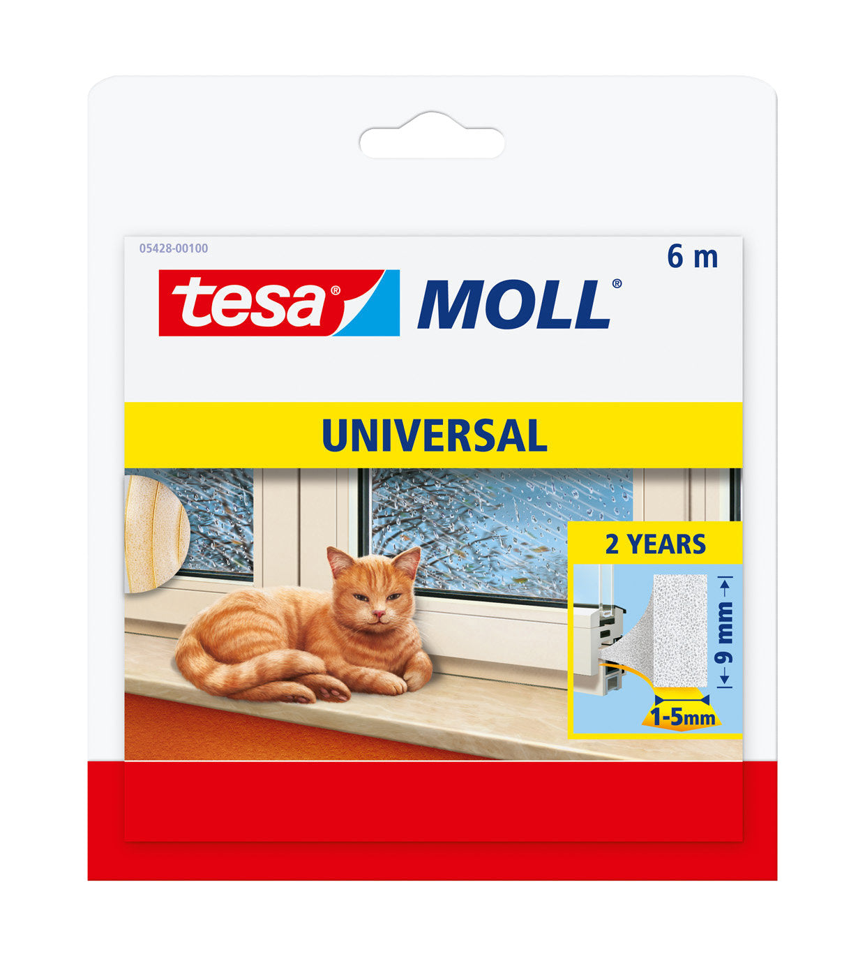 tesamoll® Universal-Schaumstoff weiß | Spalten 1-5mm | 6m