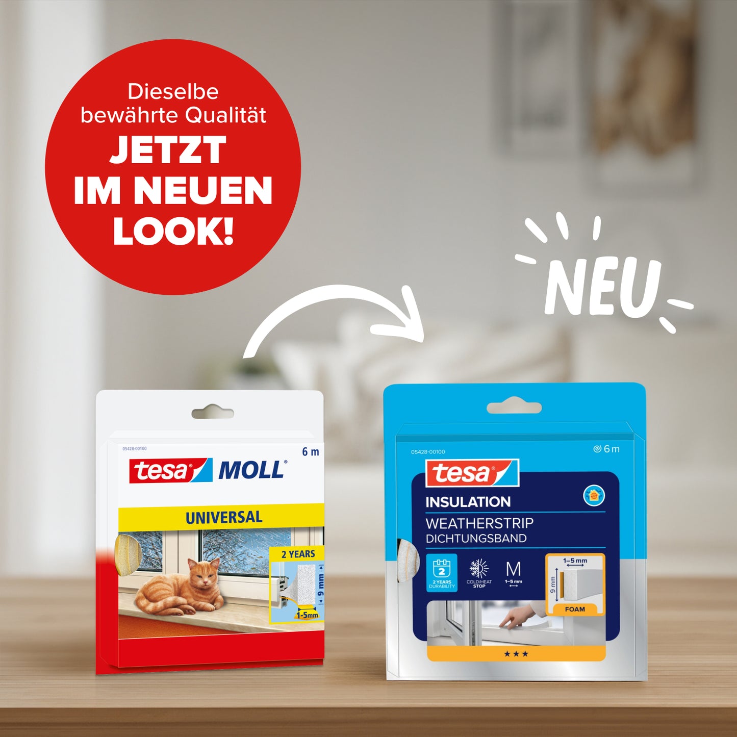tesa® Insulation Dichtungsband pur weiß, 6 m